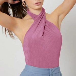 Fitted halter top